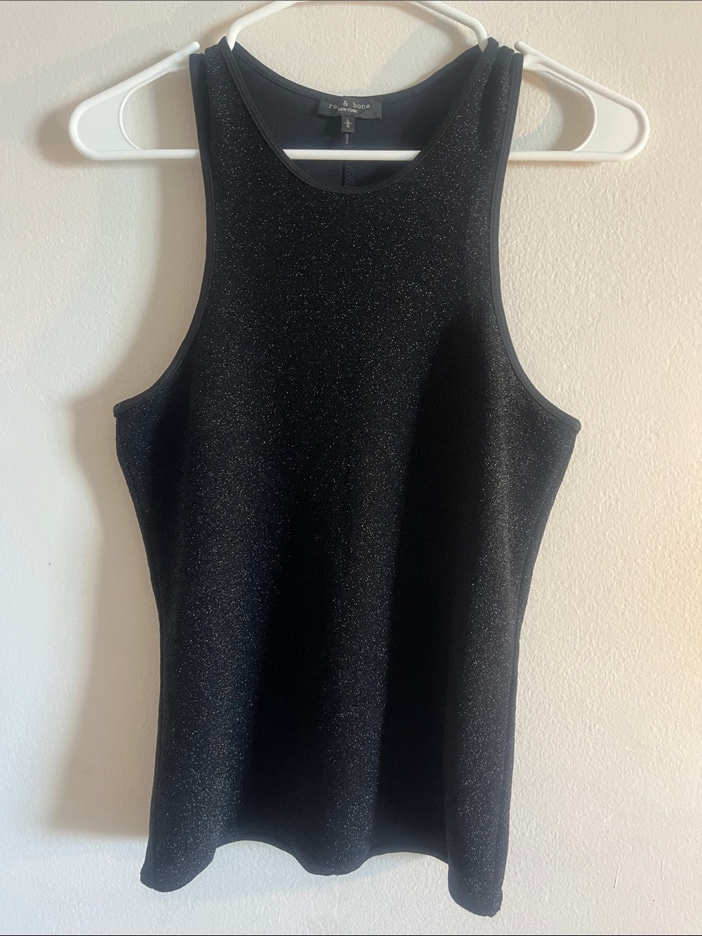Black Shimmer Tank Top